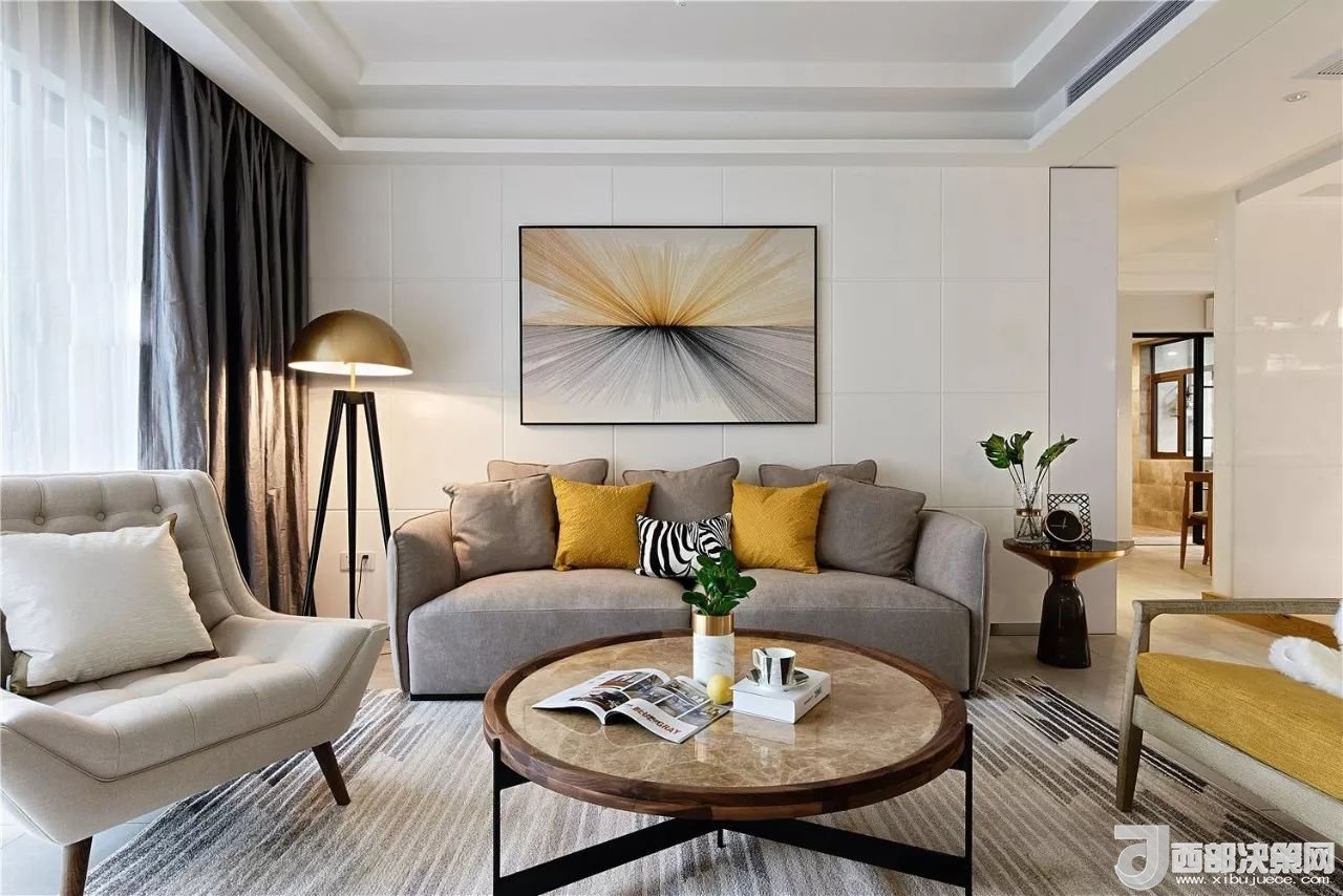沙發(fā)背景墻選對(duì)裝飾畫，才能美了整個(gè)客廳空間！