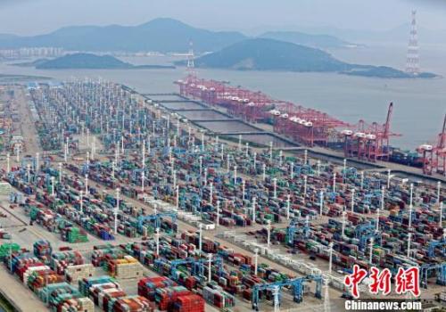 浙江寧波舟山港?！≌掠聺?攝